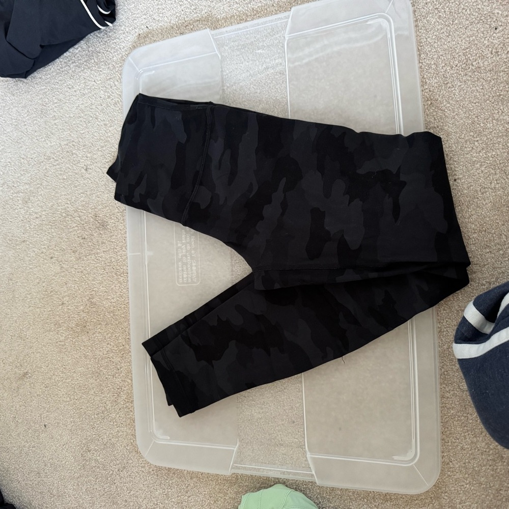 Lululemon Black Camouflage Pants
